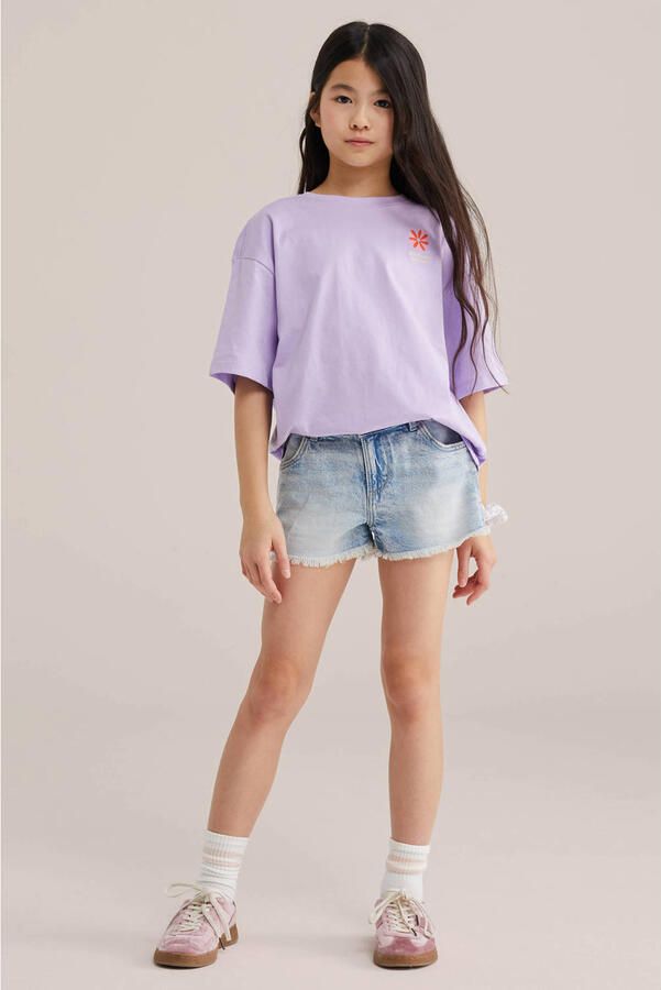 WE Fashion Blue Ridge denim straight short light blue denim - Foto 3