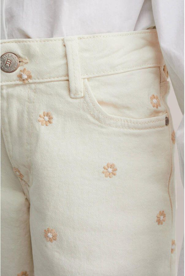 WE Fashion Blue Ridge gebloemde wide leg jeans ecru - Foto 2