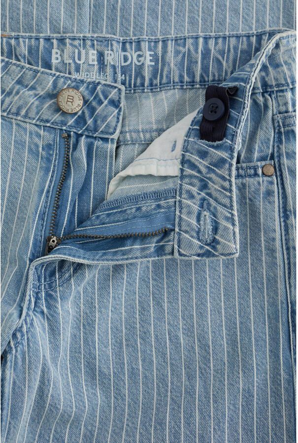 WE Fashion Blue Ridge gestreepte wide leg jeans light blue denim - Foto 2
