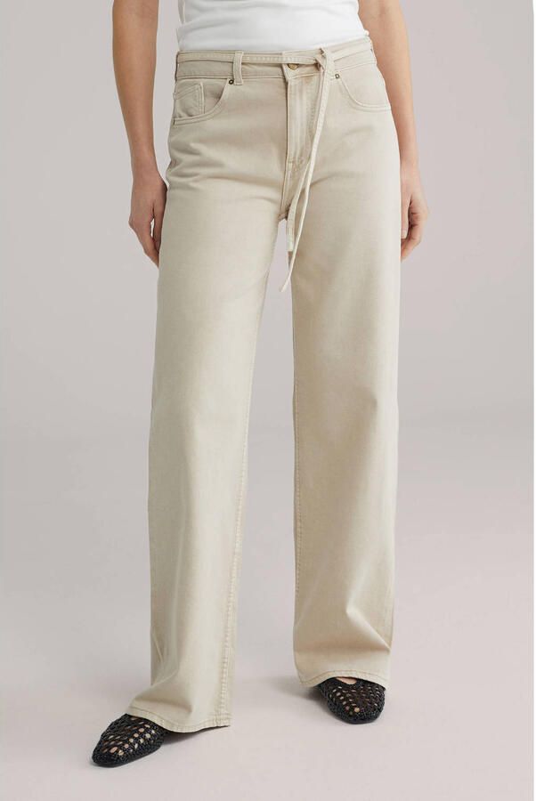WE Fashion Blue Ridge high waist flared jeans beige