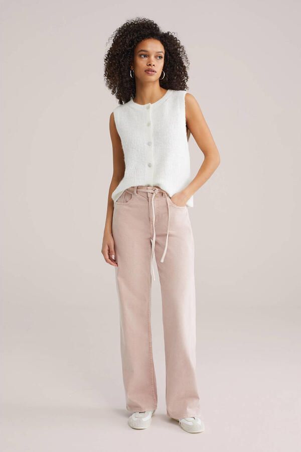 WE Fashion Blue Ridge high waist flared jeans lichtroze - Foto 3