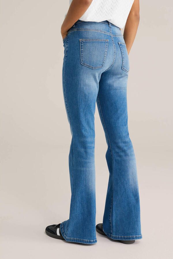 WE Fashion Blue Ridge high waist flared jeans medium blue denim - Foto 3