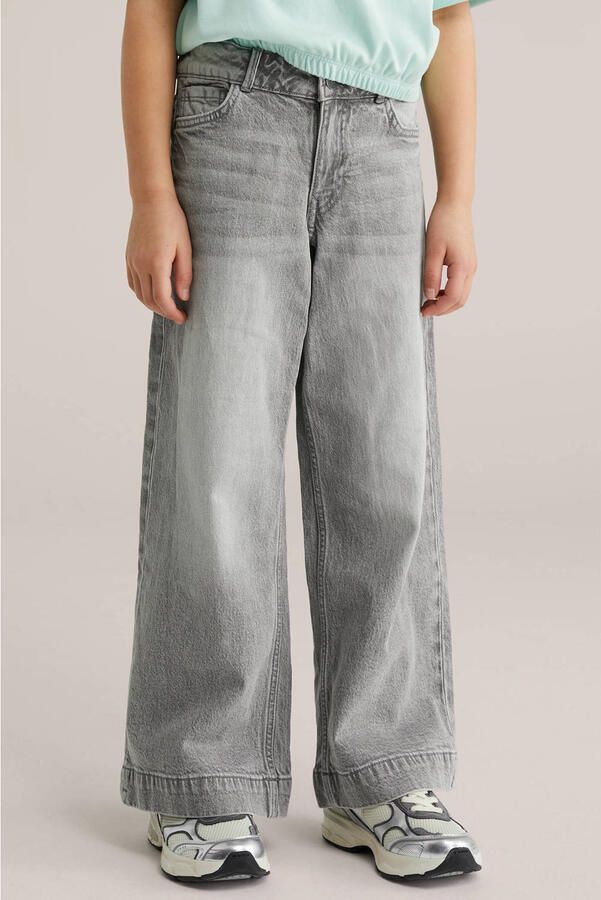WE Fashion Blue Ridge high waist wide leg jeans grey denim