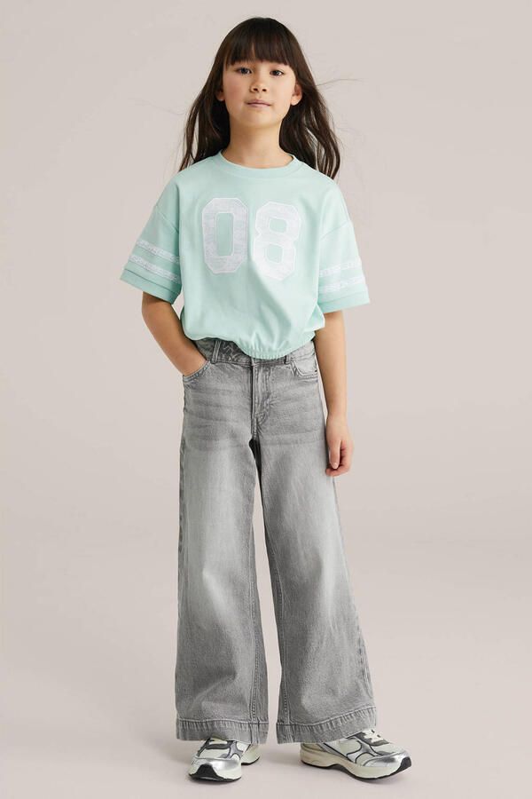 WE Fashion Blue Ridge high waist wide leg jeans grey denim - Foto 3
