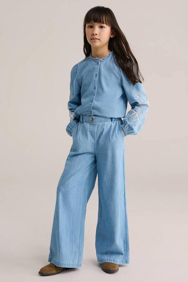 WE Fashion Blue Ridge high waist wide leg jeans light blue denim - Foto 2