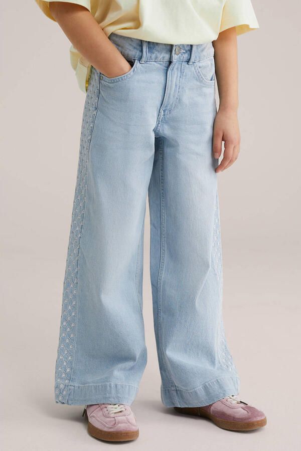 WE Fashion Blue Ridge high waist wide leg jeans light blue denim