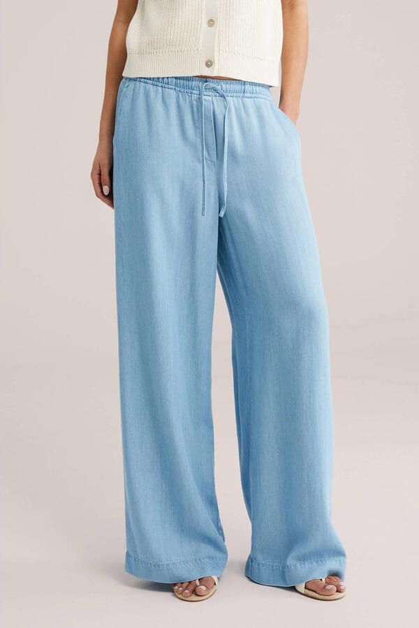WE Fashion Blue Ridge high waist wide leg jeans light blue denim