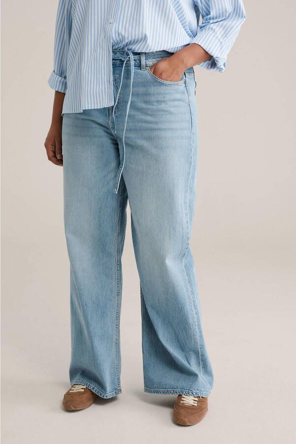 WE Fashion Blue Ridge high waist wide leg jeans light blue denim