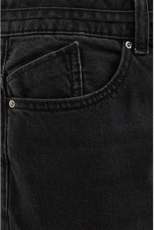 WE Fashion Curve high waist wide leg jeans zwart