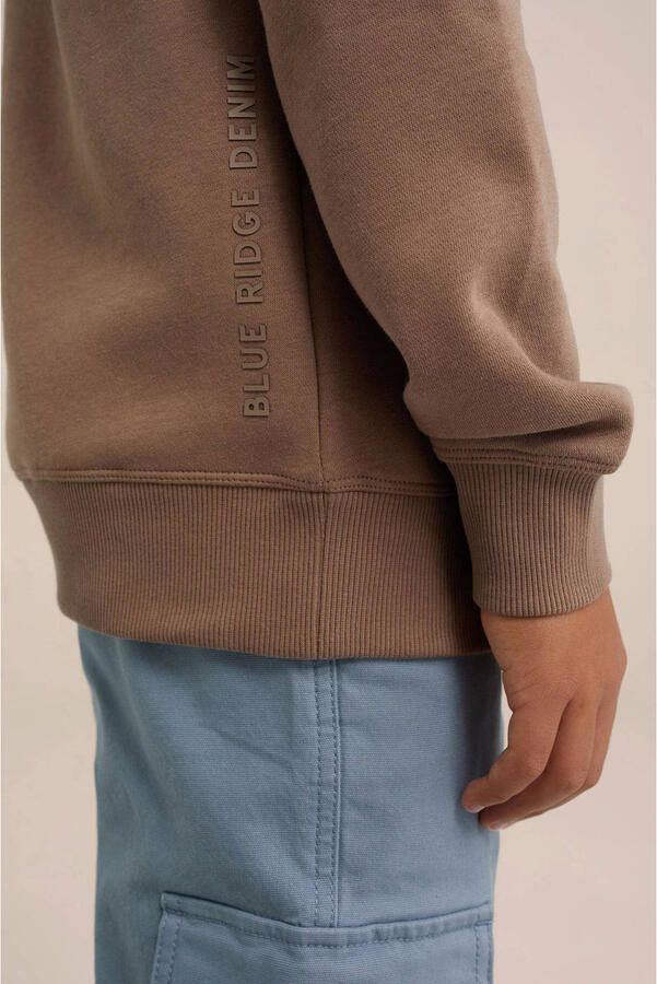 WE Fashion Blue Ridge hoodie sandshell Sweater Bruin Effen 110 116 - Foto 3