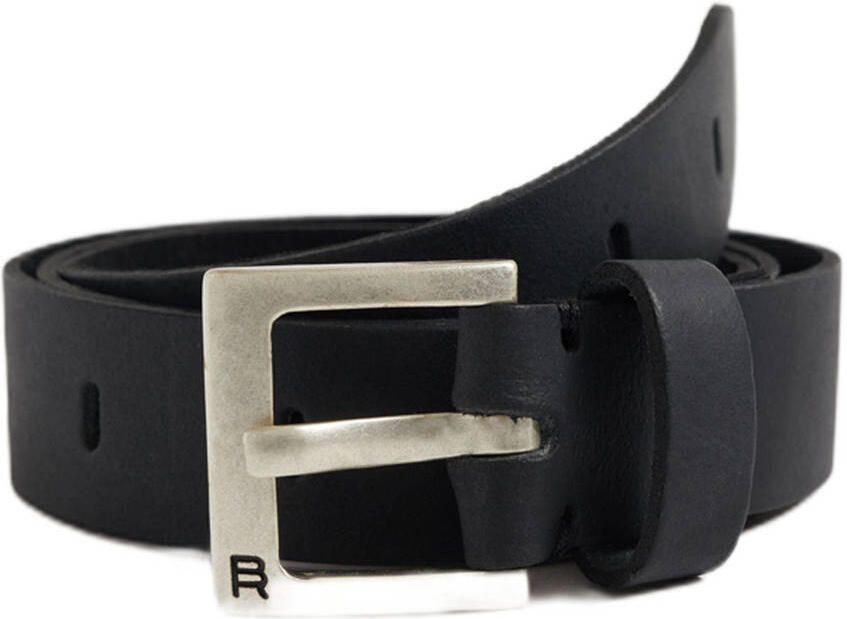 WE Fashion Blue Ridge leren riem zwart