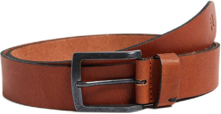 WE Fashion Blue Ridge leren riem cognac