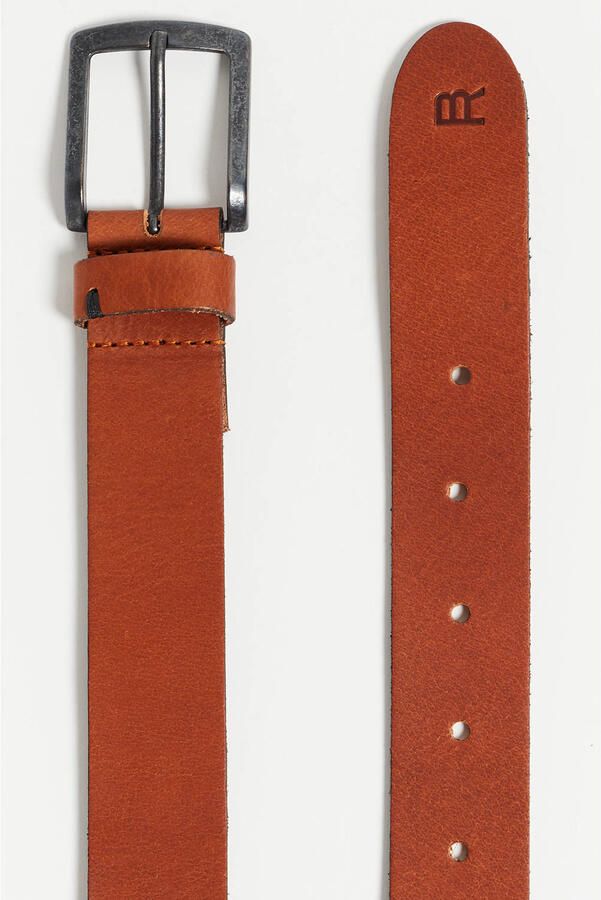 WE Fashion Blue Ridge leren riem cognac - Foto 2