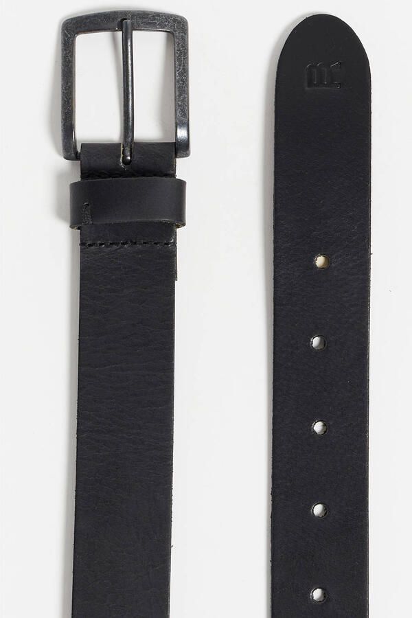 WE Fashion Blue Ridge leren riem zwart