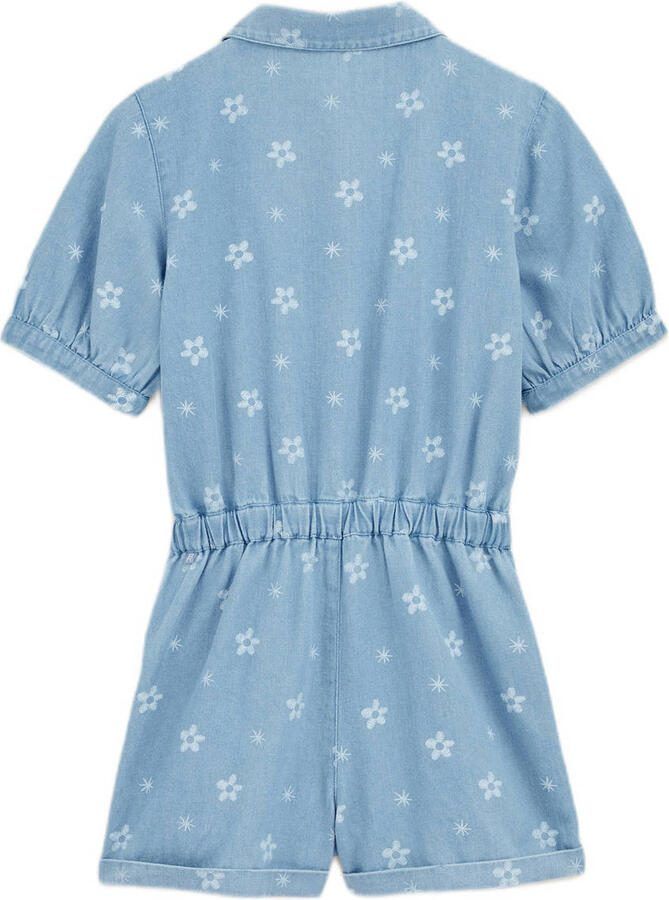 WE Fashion Blue Ridge light blue denim straight playsuit - Foto 2