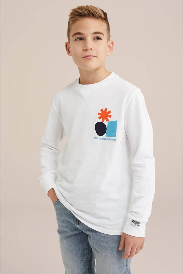 WE Fashion Blue Ridge longsleeve wit - Foto 3