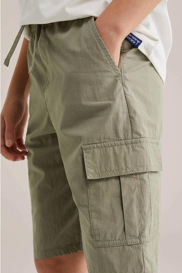 WE Fashion Blue Ridge loose fit cargo short olijfgroen - Foto 2
