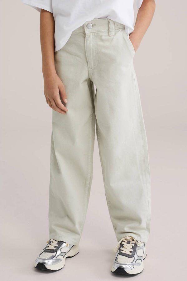 WE Fashion Blue Ridge loose fit jeans baggy jeans mintgroen