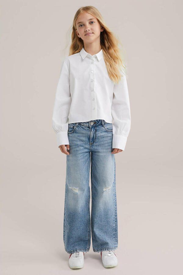 WE Fashion Blue Ridge loose fit wide leg jeans medium blue denim - Foto 3