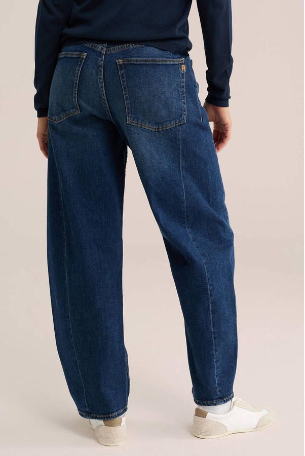 WE Fashion Blue Ridge low waist barrel jeans donkerblauw - Foto 2