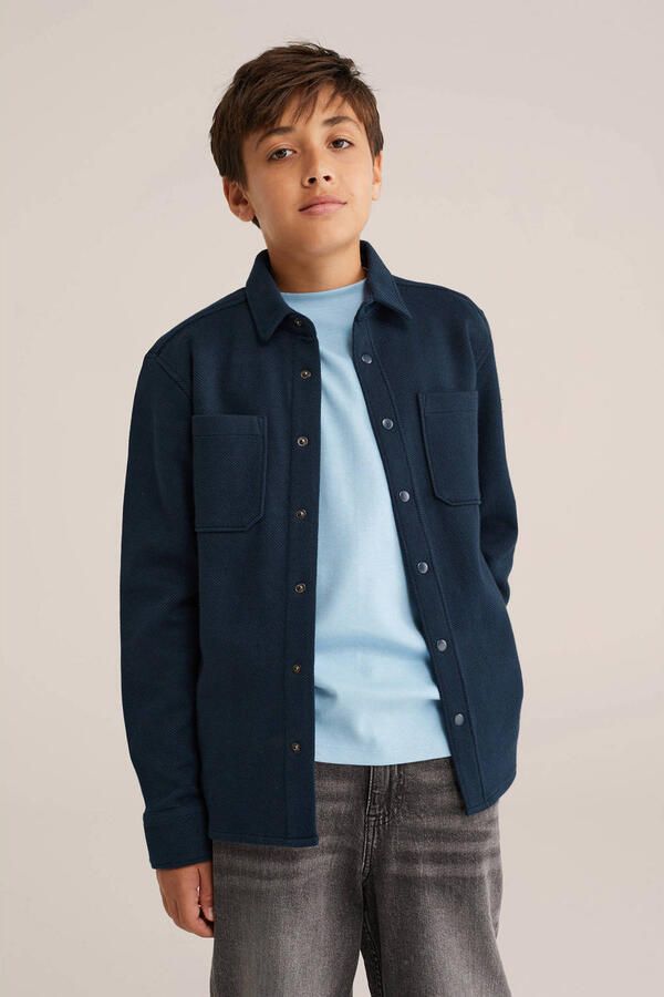 WE Fashion overshirt marineblauw - Foto 3
