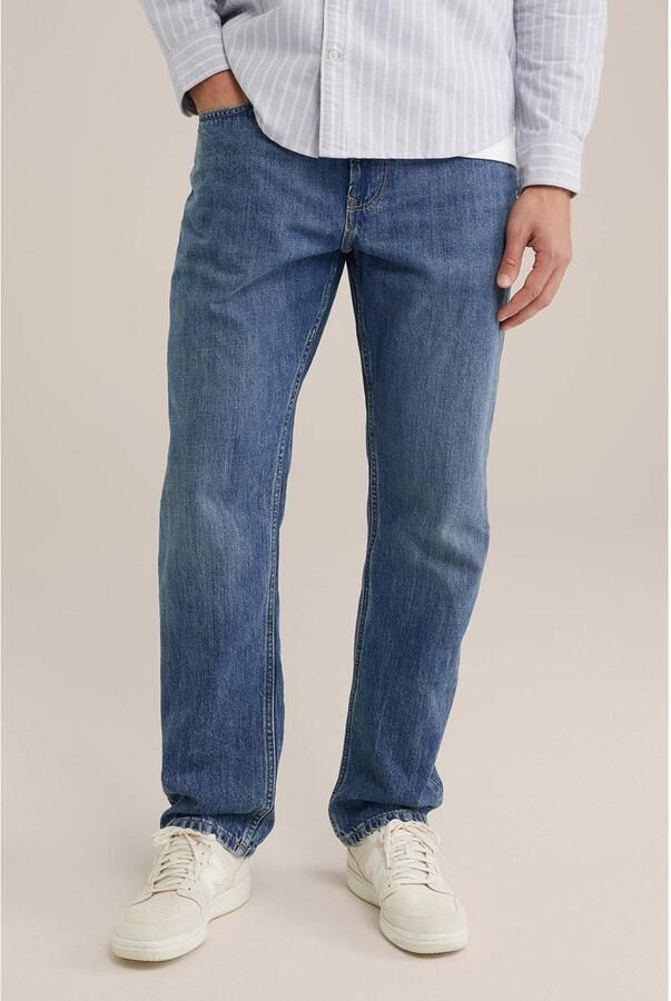 WE Fashion Blue Ridge regular fit jeans mid blue