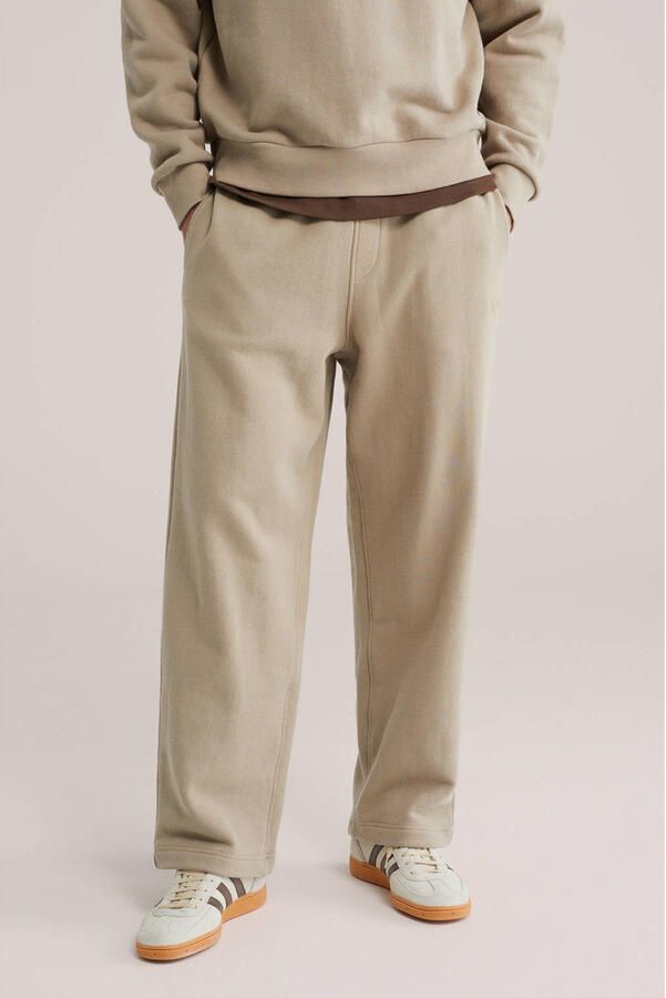 WE Fashion Blue Ridge regular joggingbroek beige