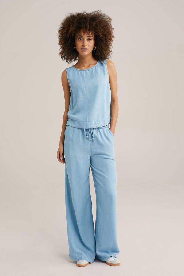 WE Fashion Blue Ridge regular waist broek light blue denim - Foto 1