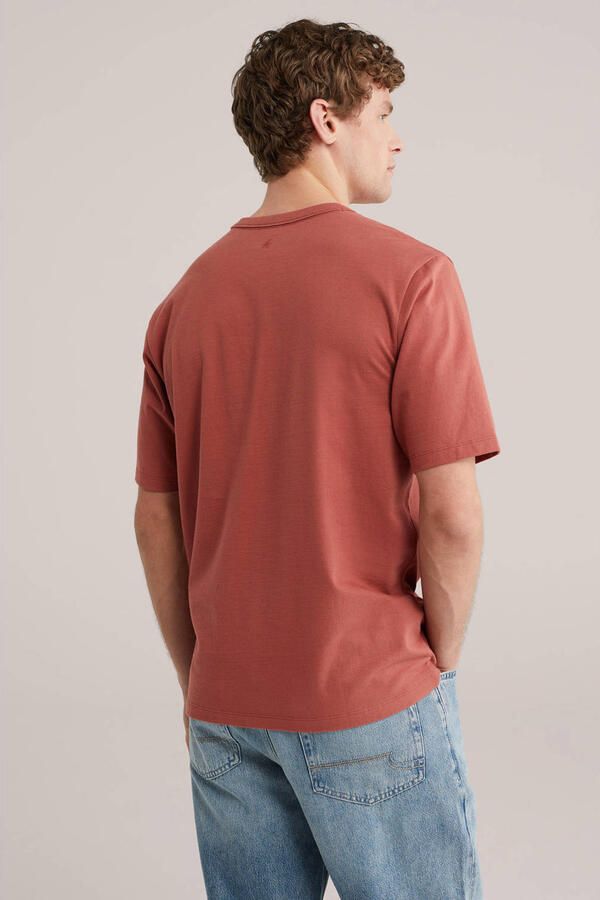 WE Fashion Blue Ridge relaxed T-shirt koraalrood - Foto 2