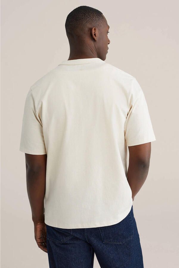 WE Fashion Blue Ridge relaxed T-shirt met textuur ecru - Foto 2