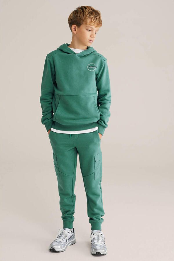 WE Fashion Blue Ridge Slim cargo broek groen - Foto 2