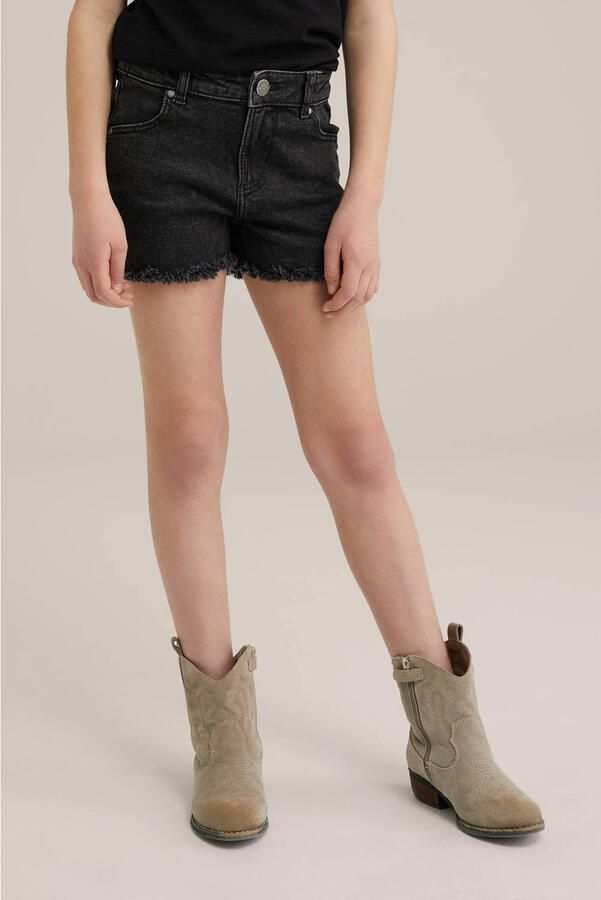 WE Fashion Blue Ridge slim denim short black denim