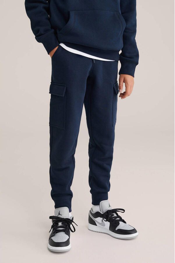 WE Fashion Blue Ridge slim fit cargo joggingbroek marineblauw - Foto 2