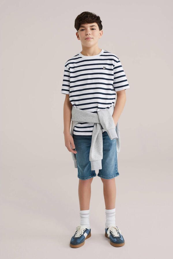 WE Fashion Blue Ridge slim fit denim short medium blue denim - Foto 2
