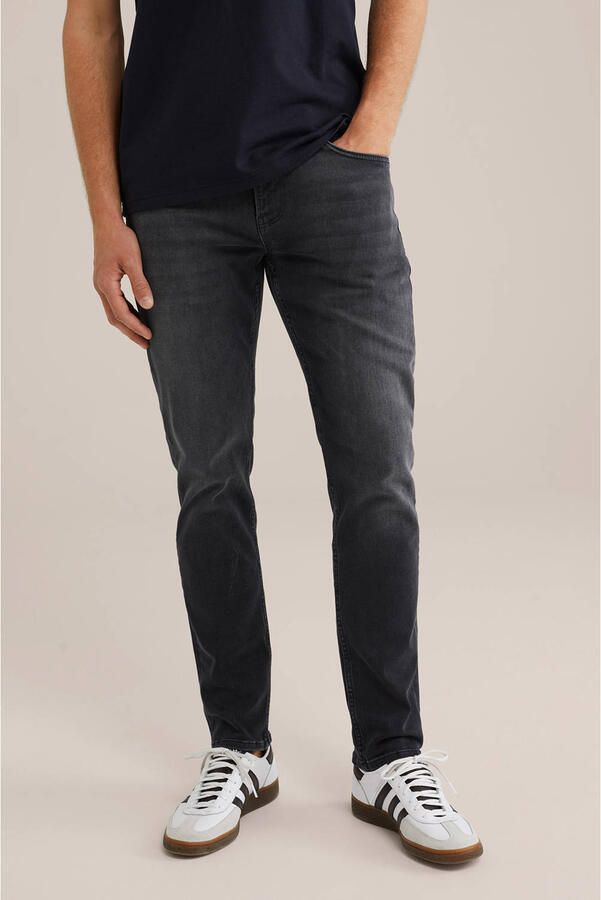 WE Fashion Blue Ridge slim fit jeans black denim