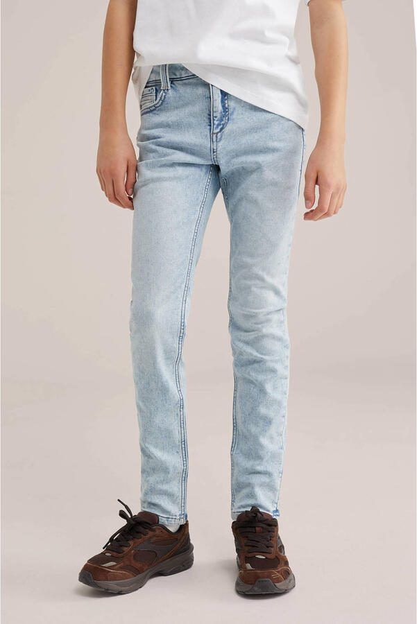 WE Fashion Blue Ridge slim fit jeans light blue denim