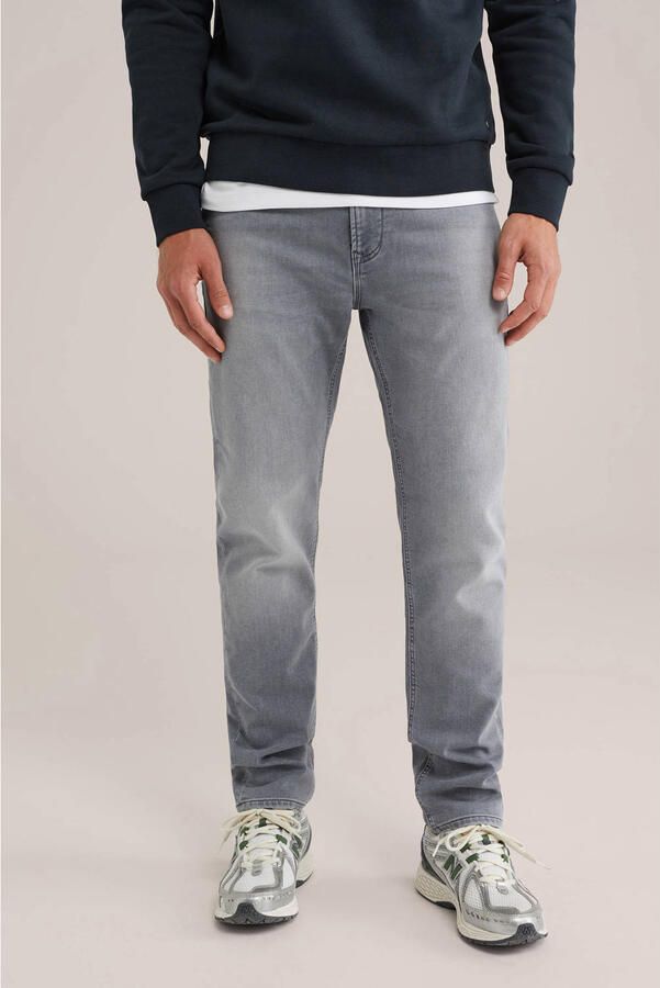 WE Fashion Blue Ridge slim fit jeans light grey denim