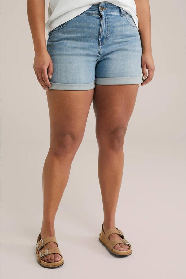 WE Fashion Blue Ridge slim regular waist denim short medium blue denim