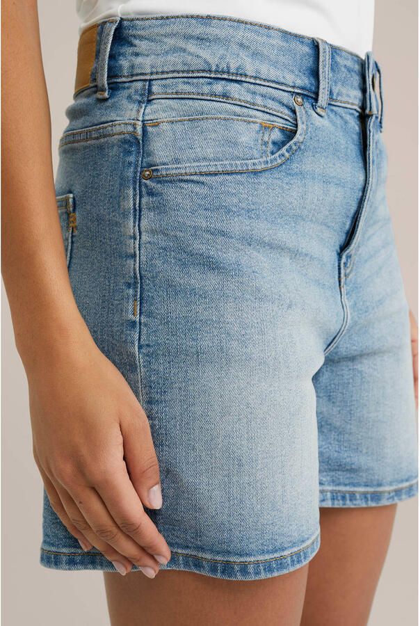 WE Fashion Blue Ridge slim regular waist denim short medium blue denim - Foto 2