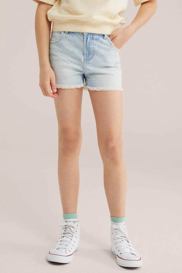 WE Fashion Blue Ridge slim short light blue denim