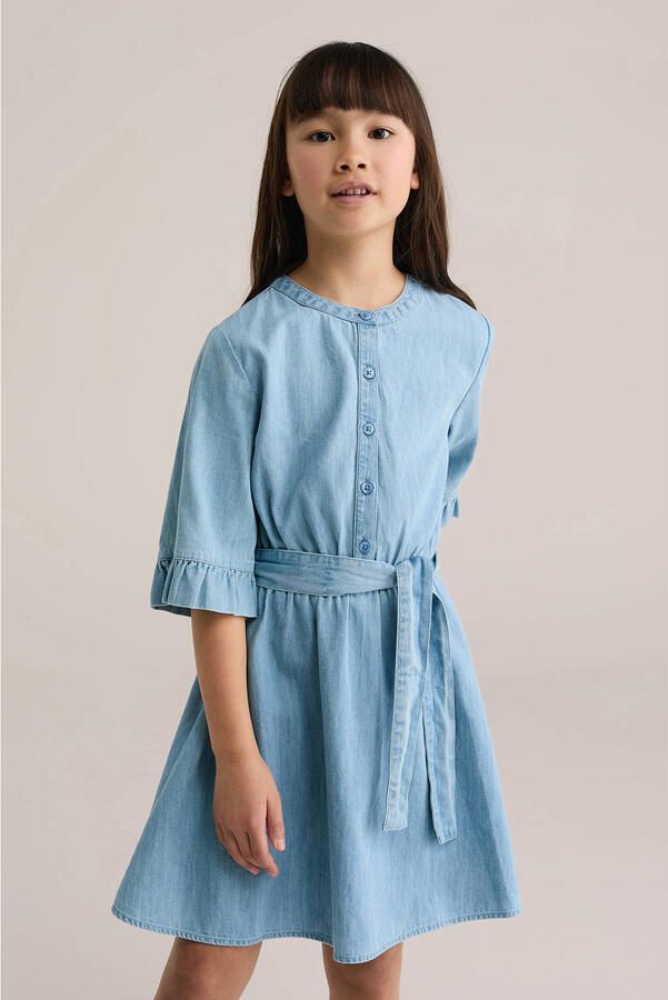 WE Fashion Blue Ridge spijkerjurk light blue denim