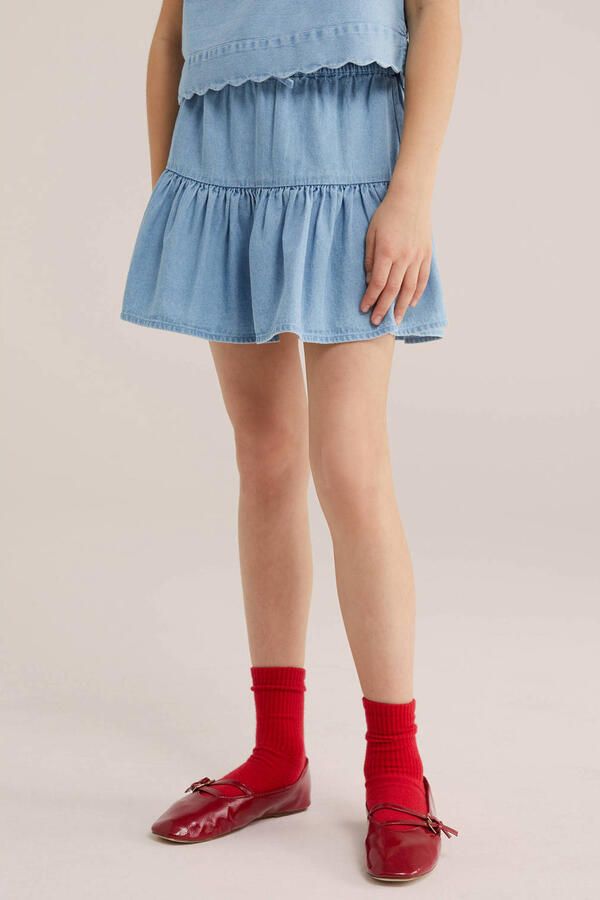 WE Fashion Blue Ridge spijkerrok light blue denim