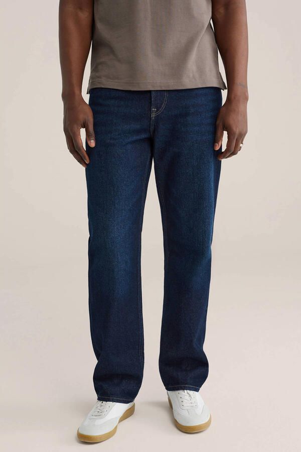 WE Fashion Blue Ridge straight leg jeans donkerblauw