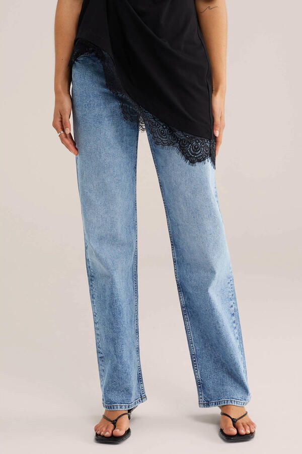 WE Fashion Blue Ridge straight leg jeans light blue denim