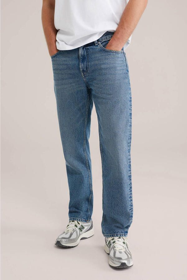 WE Fashion Blue Ridge straight leg regular fit jeans mid blue - Foto 1