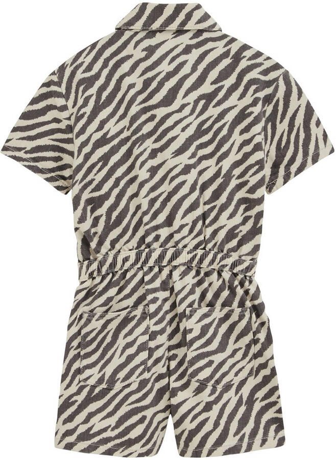 WE Fashion Blue Ridge Straight playsuit ecru met zebraprint - Foto 2