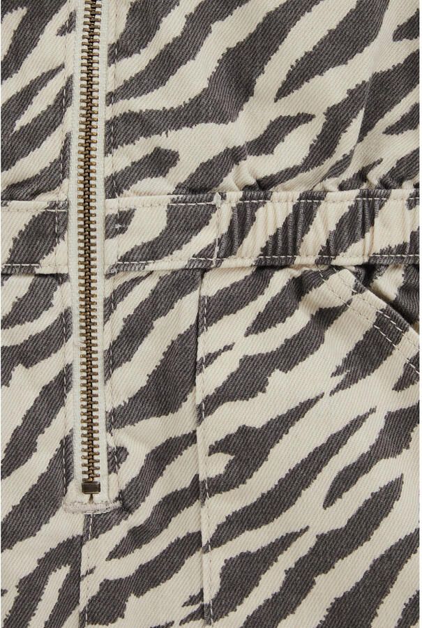 WE Fashion Blue Ridge Straight playsuit ecru met zebraprint - Foto 3