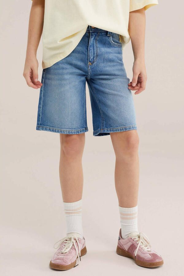 WE Fashion Blue Ridge straight short medium blue denim