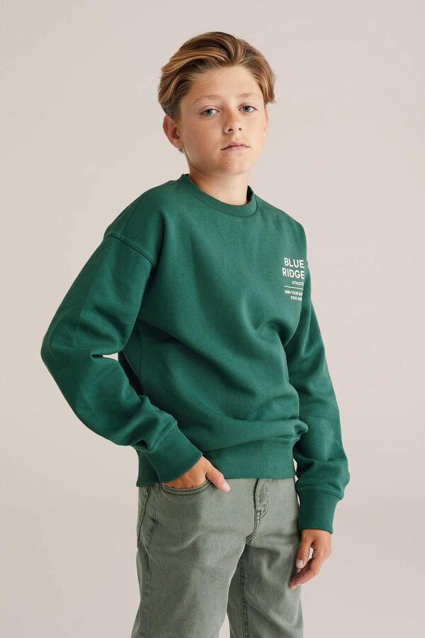 WE Fashion Blue Ridge sweater donkergroen - Foto 1