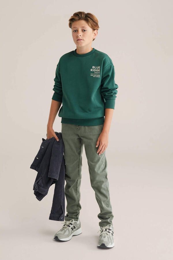 WE Fashion Blue Ridge sweater donkergroen - Foto 3
